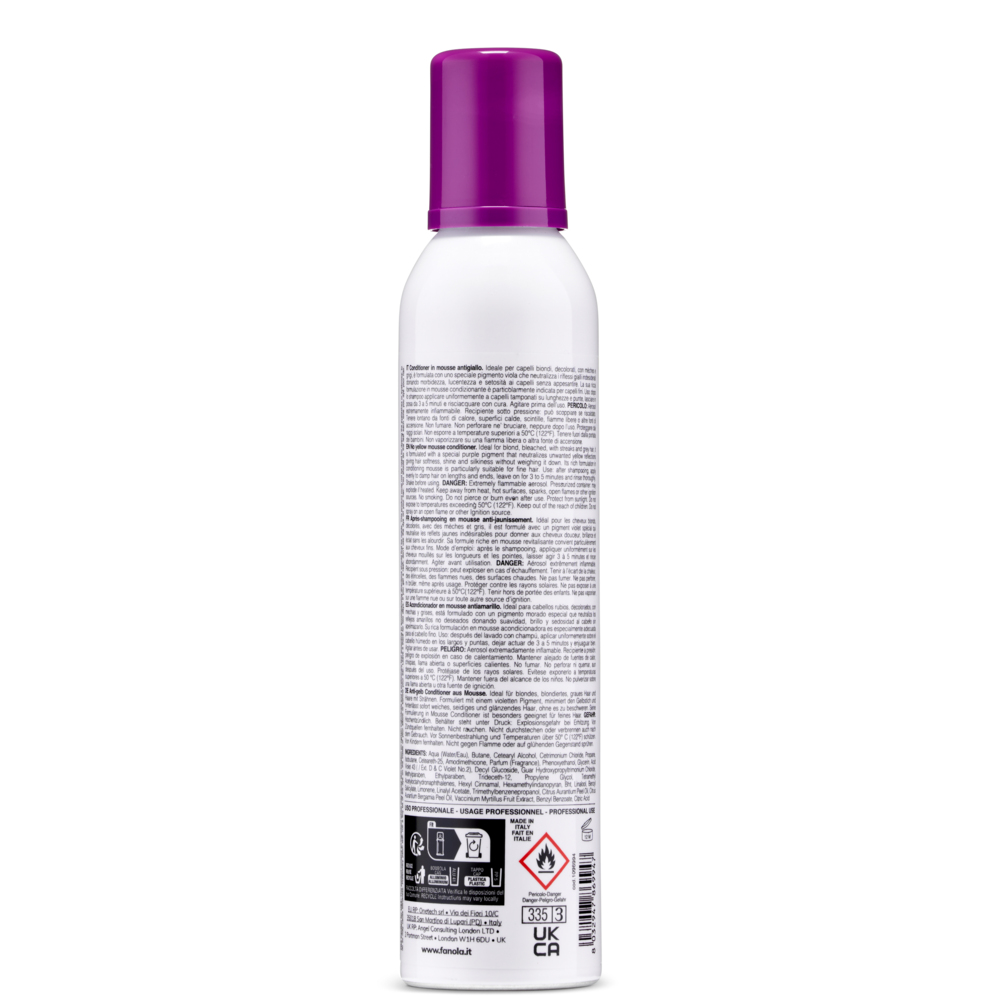 Fanola No Yellow Mousse 250ml-Styling Mousse-Beauty and hair supply