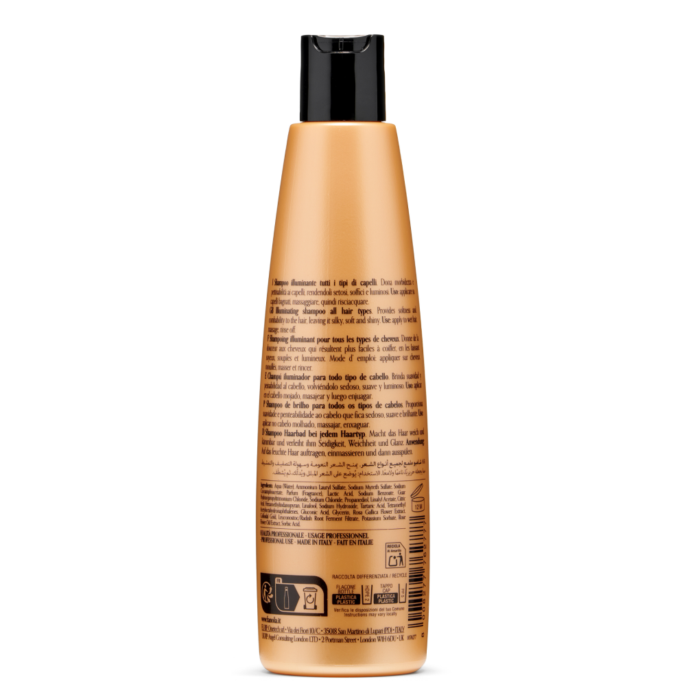 Fanola Oro Therapy Gold Illuminating Shampoo New Format 300ml-Gentle Shampoo-Beauty and hair supply