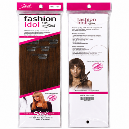 Sleek Fashion Idol 101 Synthetic Clip-In Hair Extensions 18"