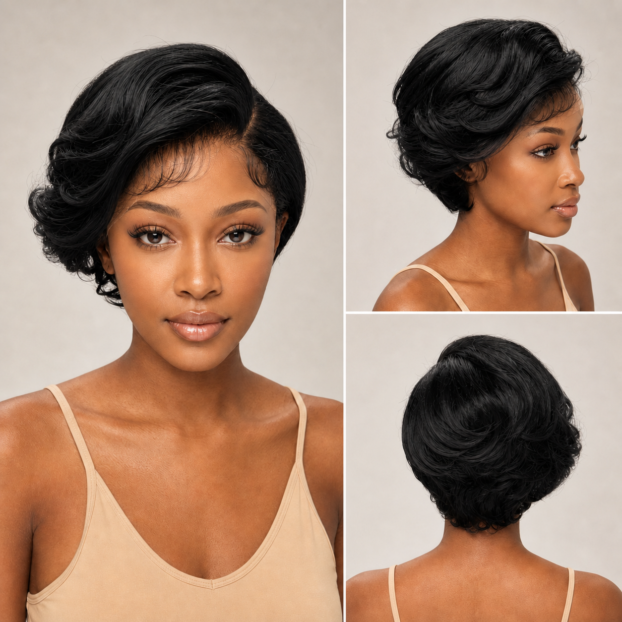 Kuknus Sundus Lace Front Bob Wig - Super Volume, Natural Baby Hairline