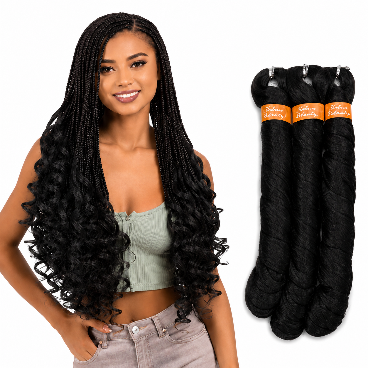 Kuknus Synthetic 3x French Curl Bulk 22"