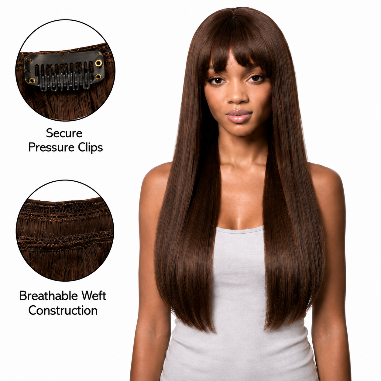 Sleek Synthetic Fashion Idol 101 Clip-In Hair Extensions 18"