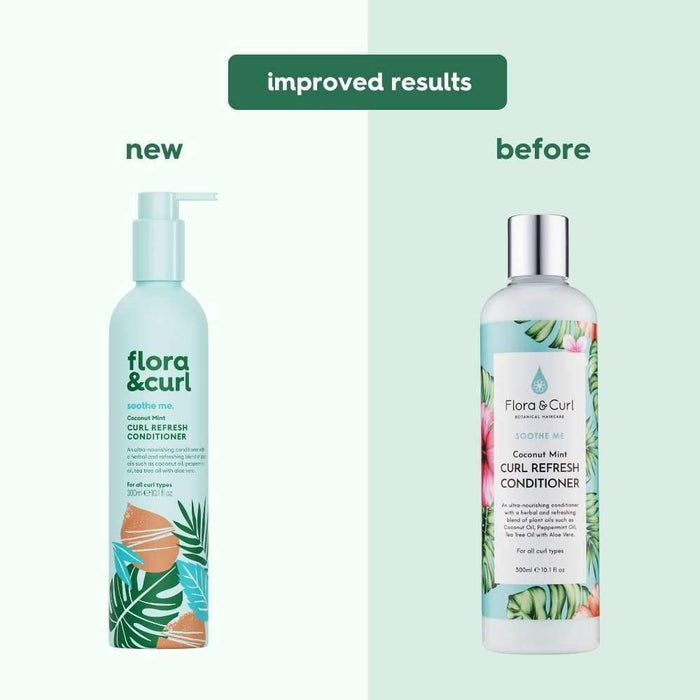 Flora & Curl Coconut Mint Curl Refresh Conditioner 300ml - Beauty and Hair Supply