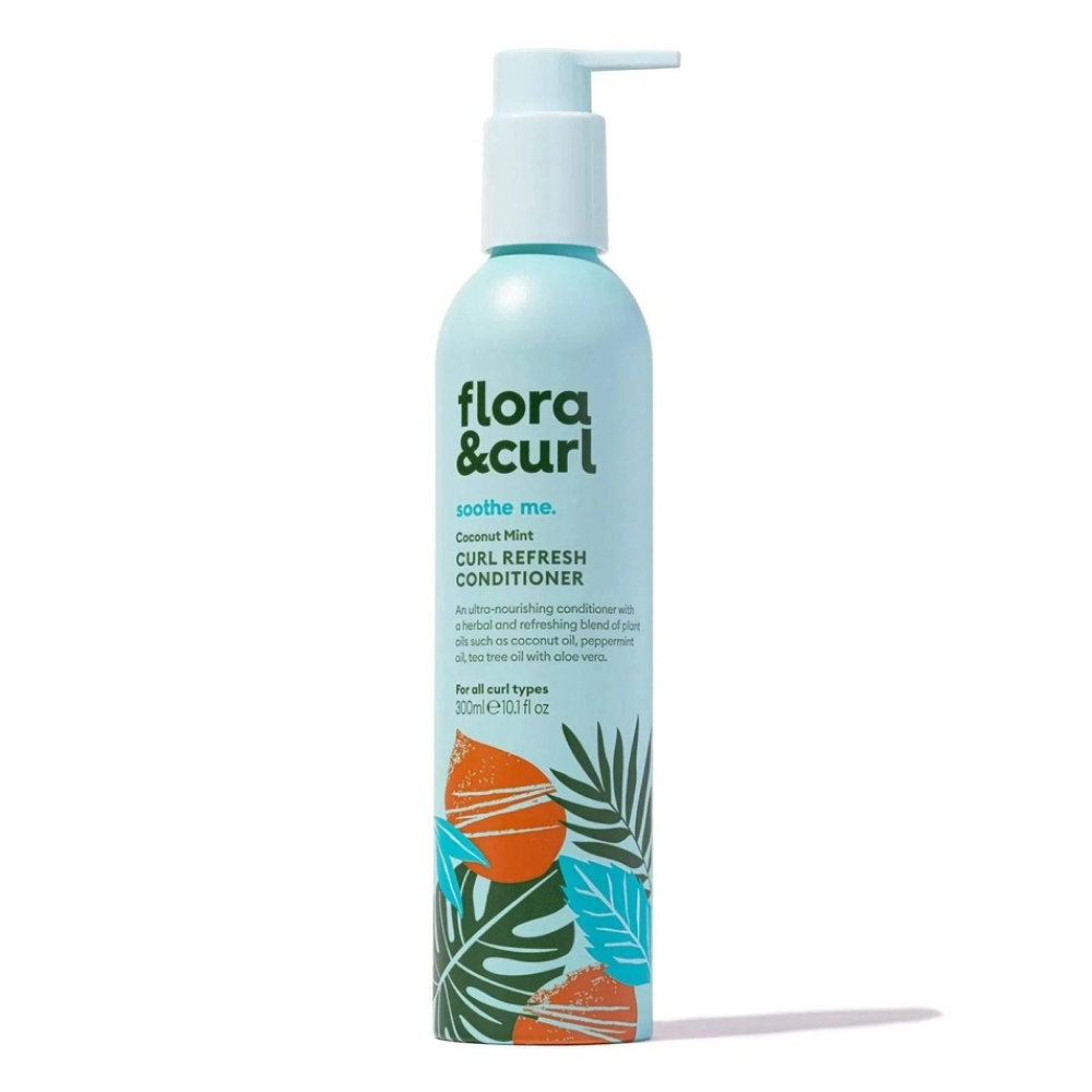 Flora &amp; Curl Coconut Mint Refresh Scalp Cleansing Duo-Hair Care Kit-Beauty and hair supply