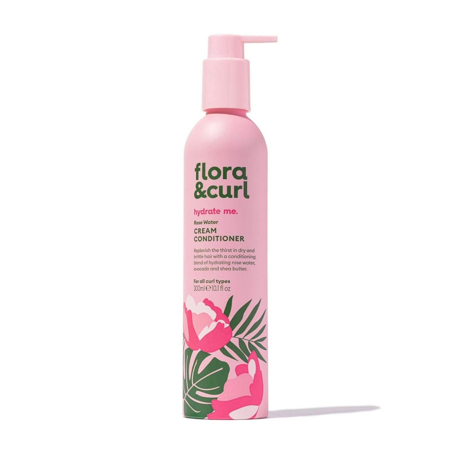 Flora &amp; Curl Hydrate Me Rose Water Cream Conditioner 300ml