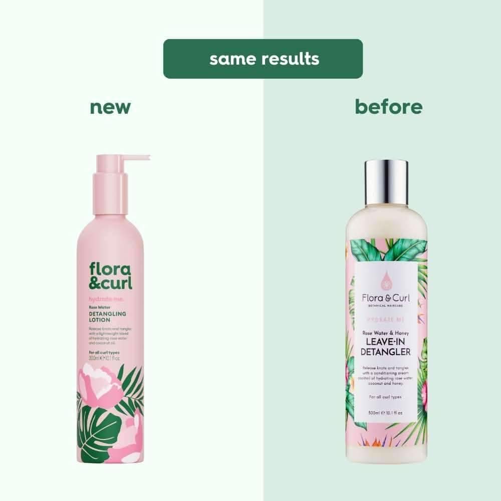Flora &amp; Curl Hydrate Me Rose Water Detangling Lotion 300ml-Detangling Lotion-Beauty and hair supply