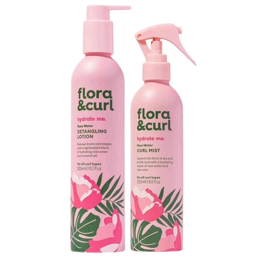 Flora &amp; Curl Hydrate Me Rose Water Hydrating Pack-Hair Care Kit-Beauty and hair supply