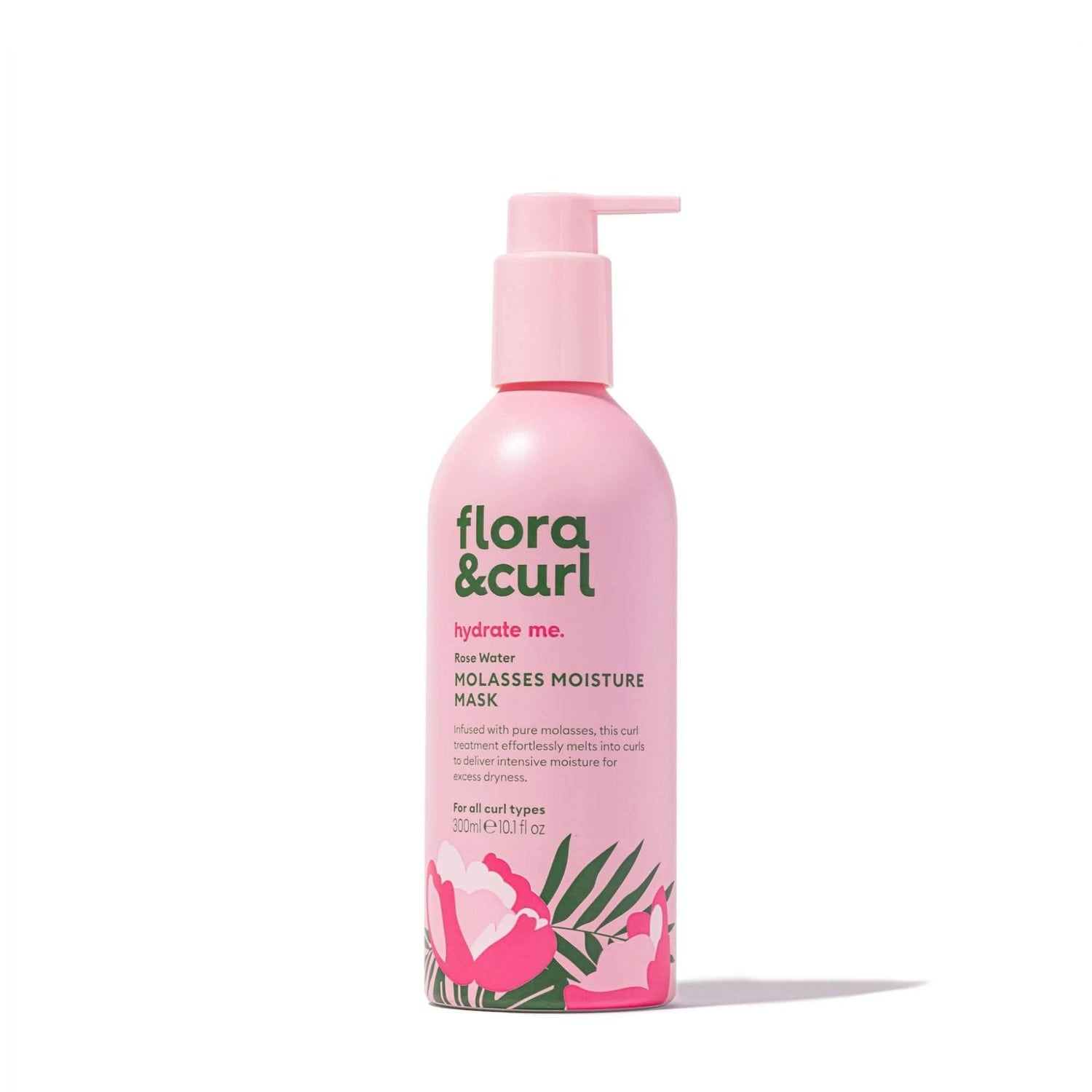 Flora &amp; Curl Hydrate Me Rose Water Molasses Moisture Mask 300ml-Hair Mask-Beauty and hair supply