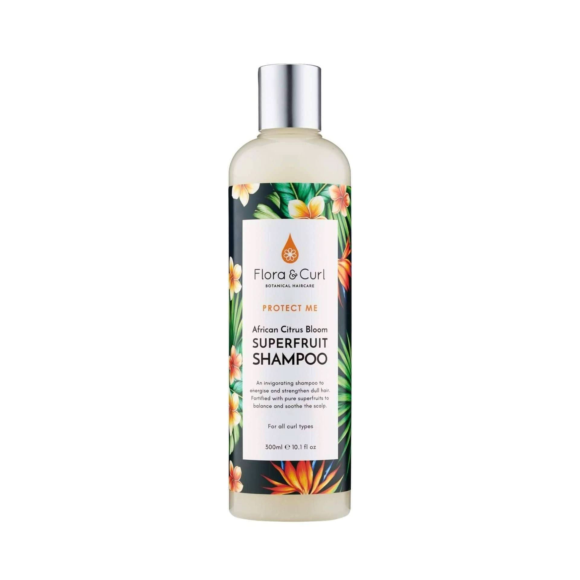 Flora &amp; Curl Protect Me Citrus Superfruit Radiance Shampoo 300ml-Strengthening Shampoo-Beauty and hair supply