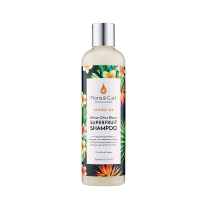 Flora &amp; Curl Protect Me Citrus Superfruit Radiance Shampoo 300ml-Strengthening Shampoo-Beauty and hair supply