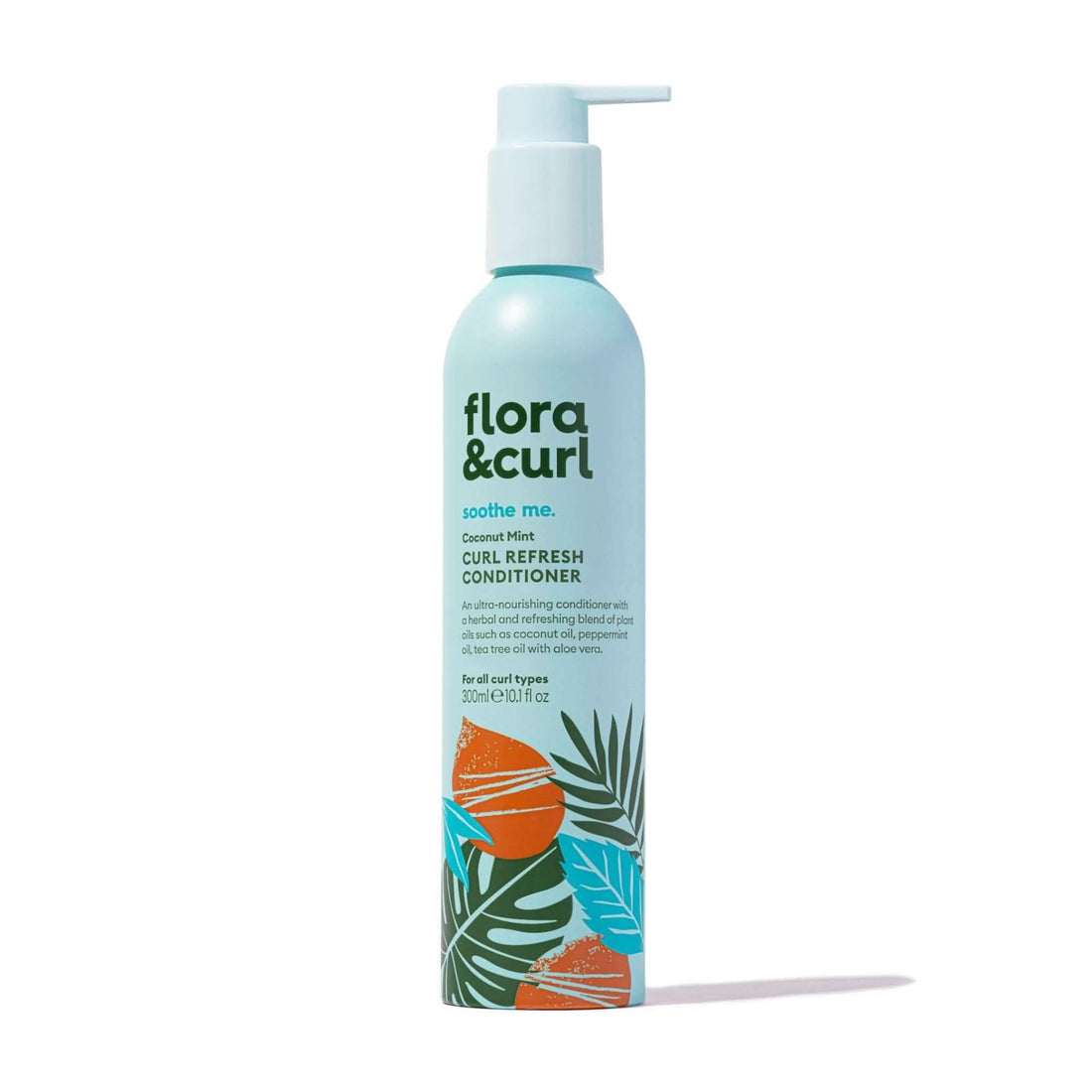 Flora &amp; Curl Soothe Me Coconut Mint Curl Refresh Conditioner 300ml-Moisturizing Conditioner-Beauty and hair supply