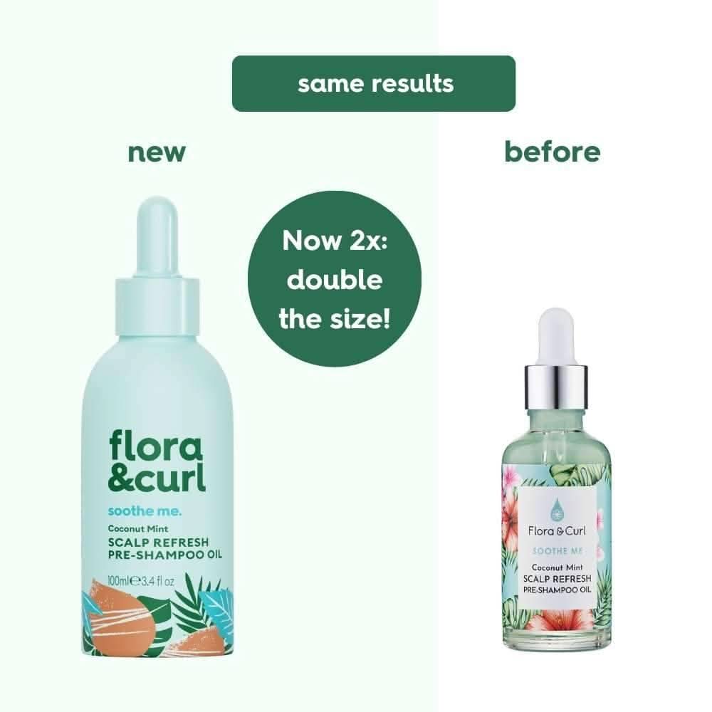 Flora &amp; Curl Soothe Me Coconut Mint Scalp Refresh Pre-Shampoo Oil 100ml-Hair Oil-Beauty and hair supply