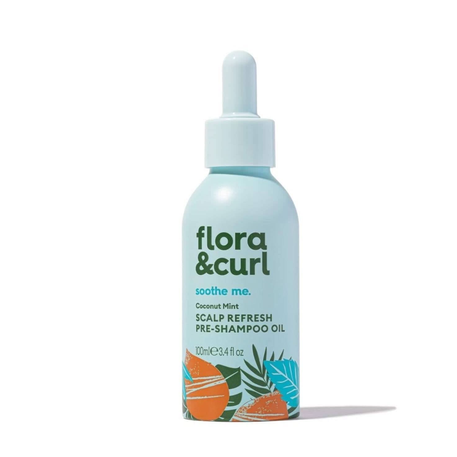 Flora &amp; Curl Soothe Me Coconut Mint Scalp Refresh Pre-Shampoo Oil 100ml-Hair Oil-Beauty and hair supply