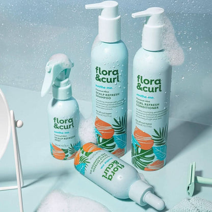 Flora &amp; Curl Soothe Me Coconut Mint Scalp Refresh Shampoo 300ml-Cleansing Shampoo-Beauty and hair supply