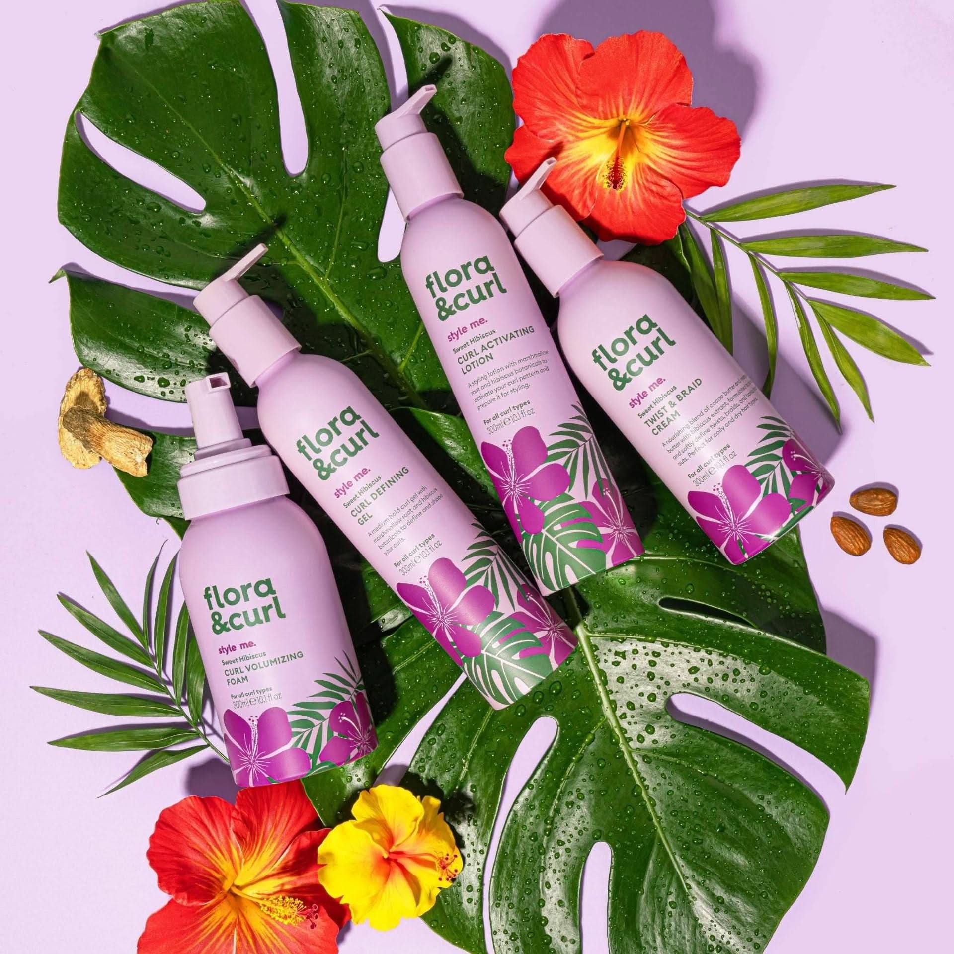 Flora &amp; Curl Style Me Sweet Hibiscus Curl Volumizing Foam 300ml