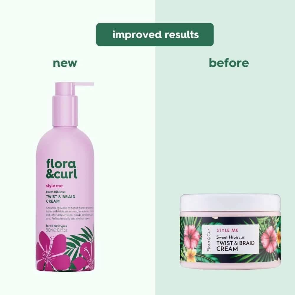 Flora &amp; Curl Style Me Sweet Hibiscus Twist &amp; Braid Cream 300ml-Twist &amp; Braid Cream-Beauty and hair supply
