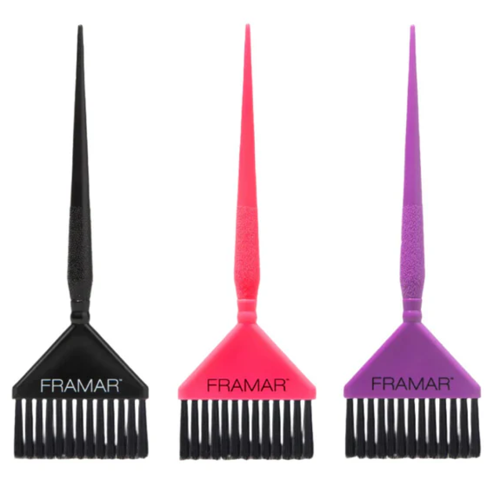 Framar Big Daddy Tricolor Brush Set 3 Pack-Hair Color Brush-Beauty and hair supply