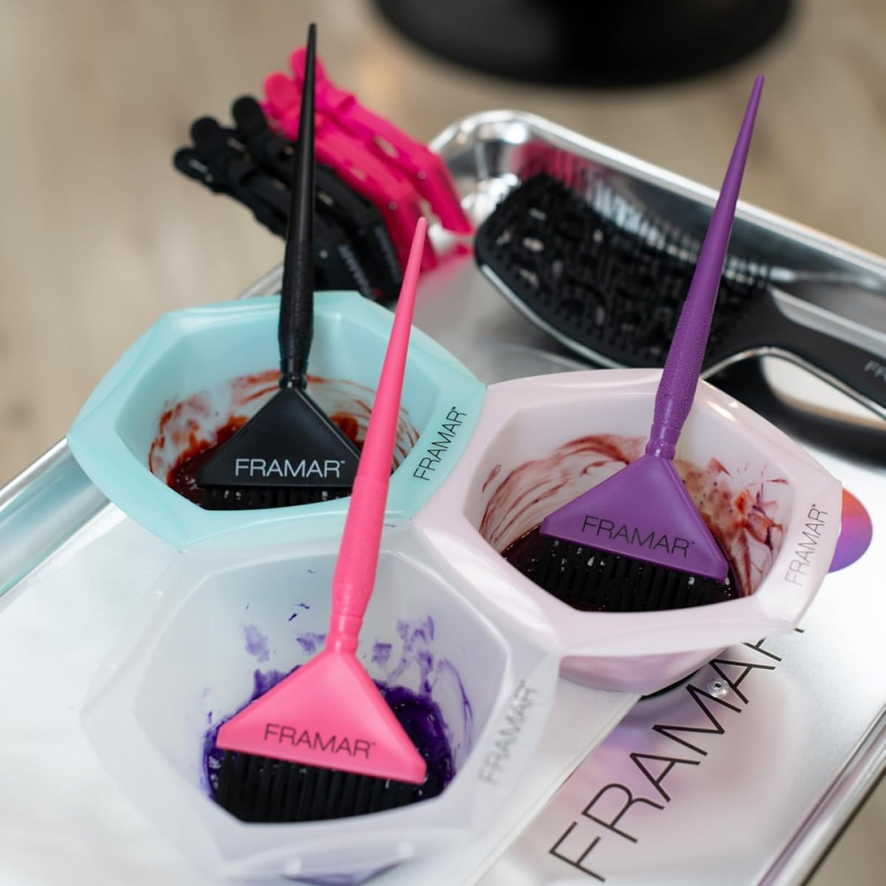 Framar Big Daddy Tricolor Brush Set 3 Pack-Hair Color Brush-Beauty and hair supply