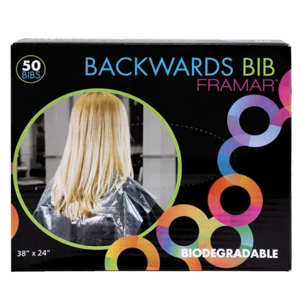 Framar Biodegradable Inverted Apron 50 Pack-Apron-Beauty and hair supply