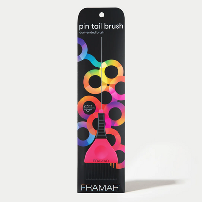 Framar Color Brush with Pin Tail Pink-Hair Color Brush-Beauty and hair supply