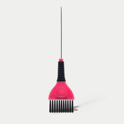 Framar Color Brush with Pin Tail Pink-Hair Color Brush-Beauty and hair supply