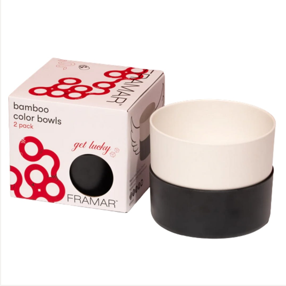 Framar Get Lucky Bamboo Bowls 2 Pack-Coloring Bowl-Beauty and hair supply