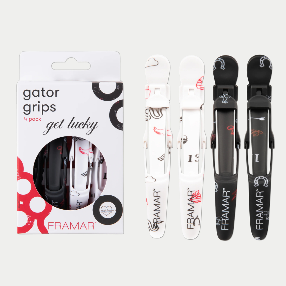 Framar Get Lucky Gator Grips 4 Pack-Hair Clips-Beauty and hair supply