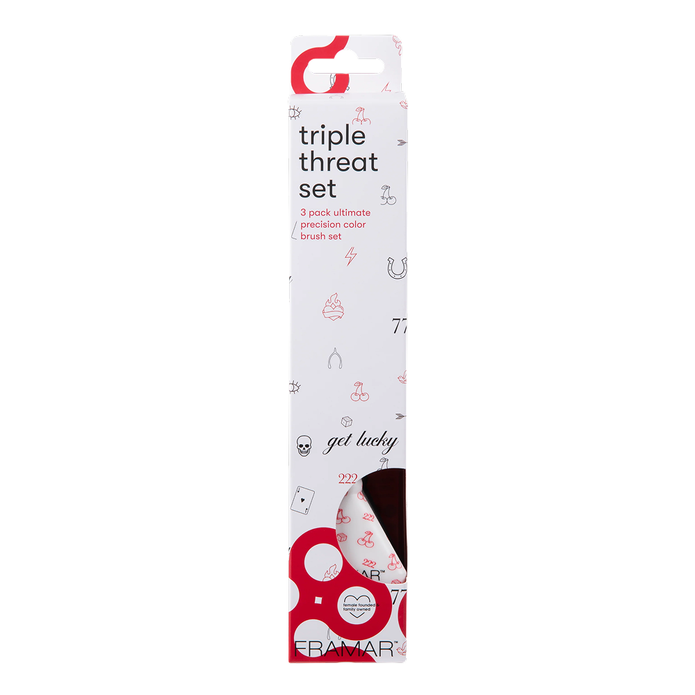 Framar Get Lucky Triple Threat Set-Hair Color Brush-Beauty and hair supply