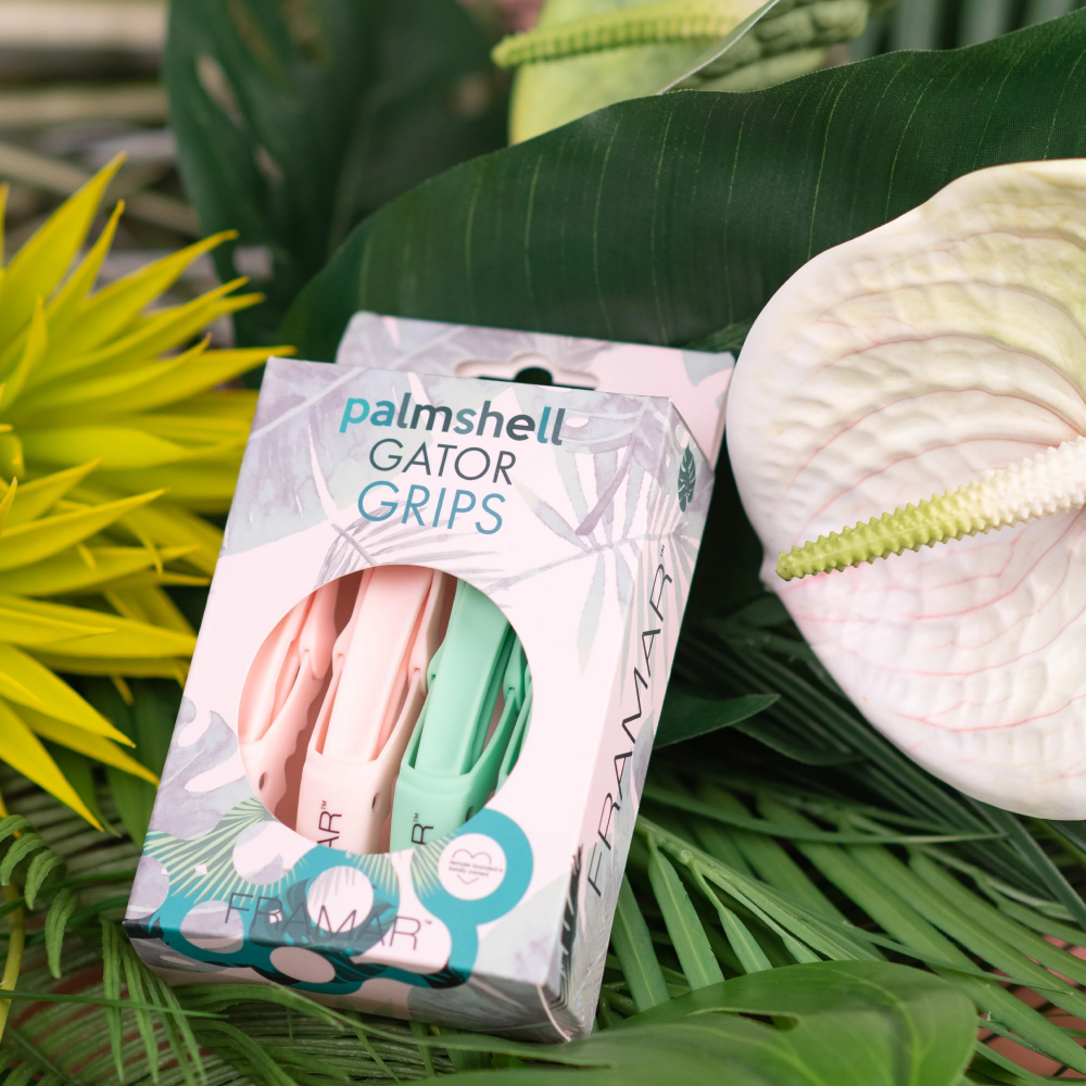 Framar Palmshell Gator Grips 4 Pack Limited Edition-Hair Clips-Beauty and hair supply