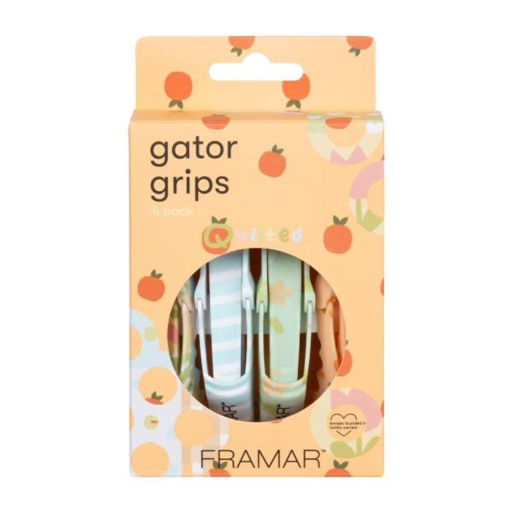 Framar Quilted Gator Grips-Hair Clips-Beauty and hair supply