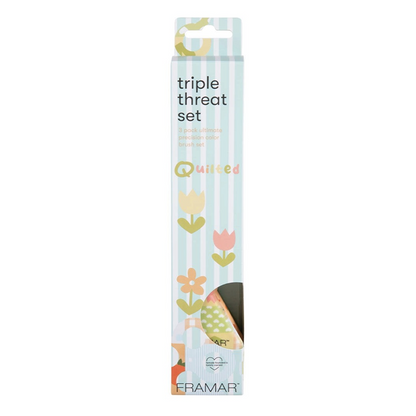 Framar Quilted Triple Threat Set-Hair Color Brush-Beauty and hair supply