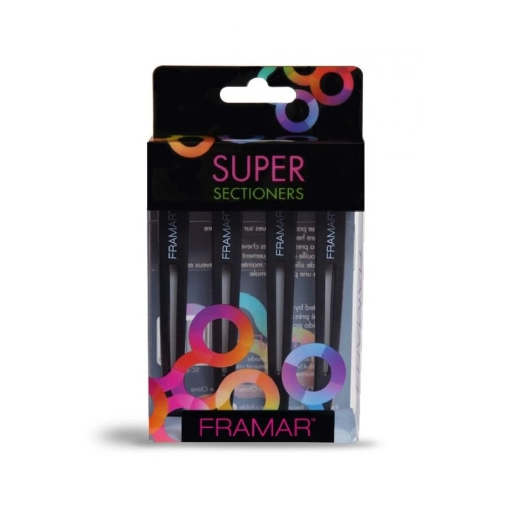 Framar Silicone Hair Clips Black 4 Pack-Hair Clips-Beauty and hair supply