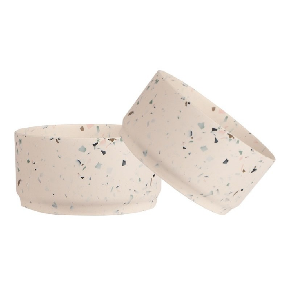 Framar Terrazzo Bamboo Bowls 2 Pack-Coloring Bowl-Beauty and hair supply