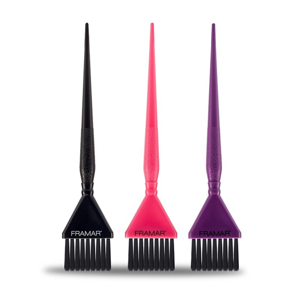Framar Tricolor Brush Set 3 Pack-Hair Color Brush-Beauty and hair supply
