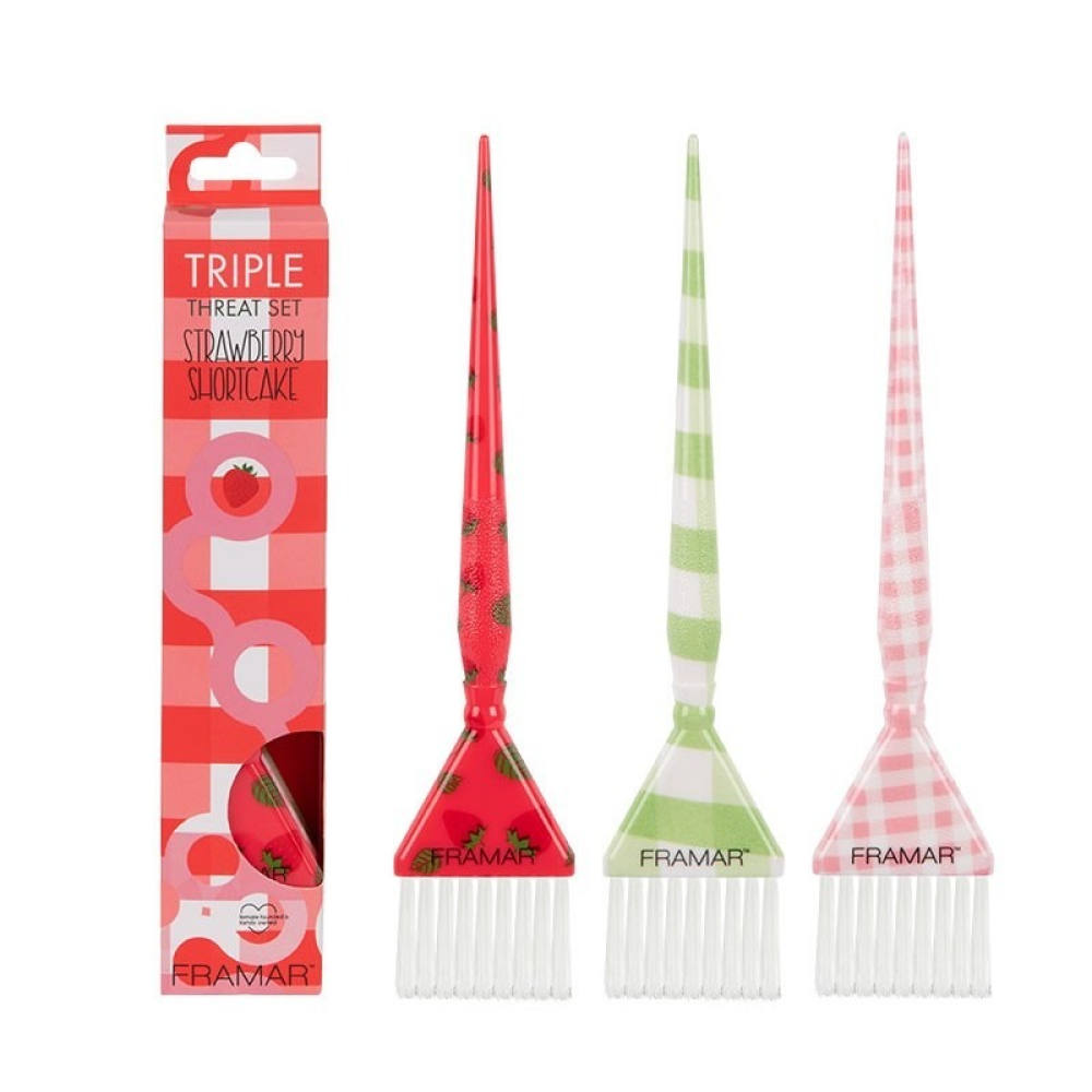 Framar Triple Threat Brush Set-Hair Color Brush-Beauty and hair supply