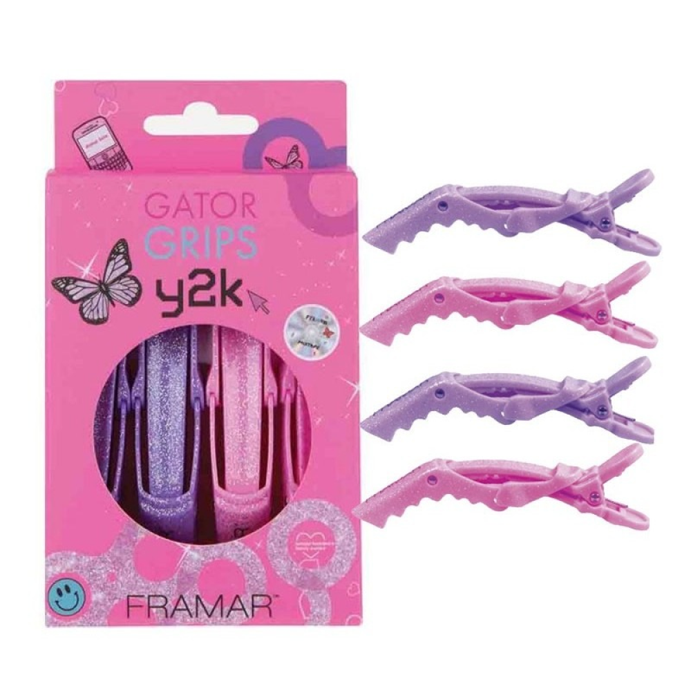 Framar Y2K Gator Grips 4 Pack-Hair Clips-Beauty and hair supply