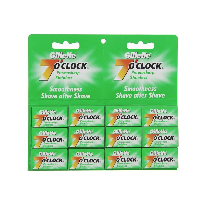 Gillette 7'O Clock Double Edge Razor Blades (12X5) Stucks - Beauty and Hair Supply