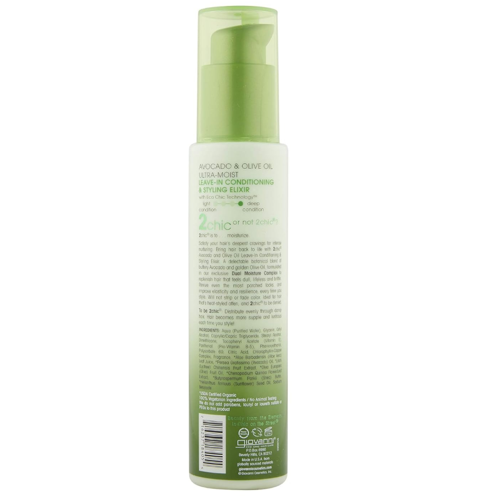 Giovanni 2Chic Ultra Moist Leave-In Conditioning &amp; Styling Elixir 4oz-Leave in-Beauty and hair supply