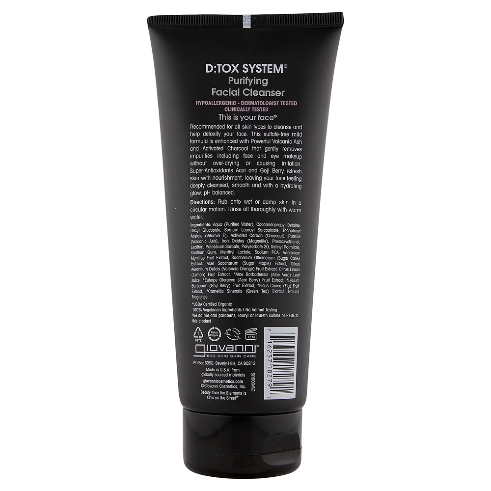 Giovanni D-Tox Facial Cleanser 7oz-All-Beauty and hair supply