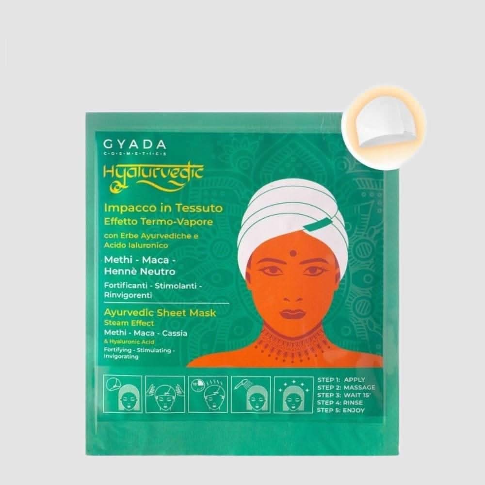 Gyada Hyalurvedic Fortifying Ayurvedic Fabric Hair Wrap – Methi, Maca, Neutral Henna 60ml-Hair Mask-Beauty and hair supply