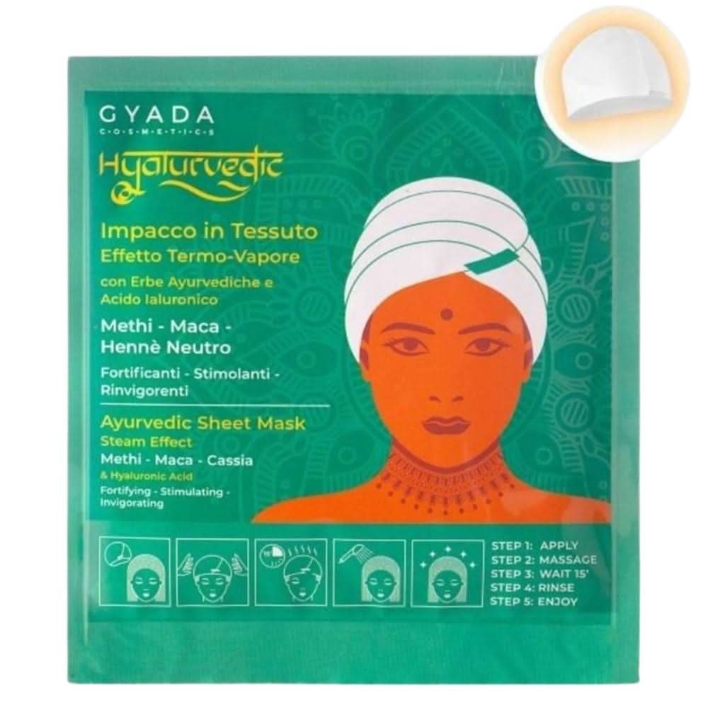 Gyada Hyalurvedic Fortifying Ayurvedic Fabric Hair Wrap – Methi, Maca, Neutral Henna 60ml-Hair Mask-Beauty and hair supply