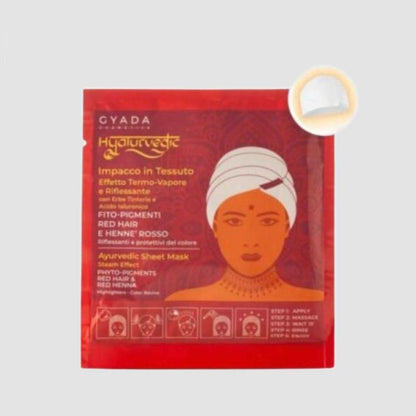 Gyada Hyalurvedic Reflective Ayurvedic Fabric Hair Wrap – Red Hair-Hair Mask-Beauty and hair supply