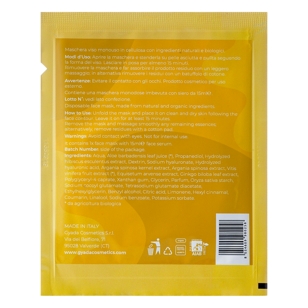Gyada N°5 Face Sheet Mask Anti-Age Tensor Effect 15ml-All-Beauty and hair supply