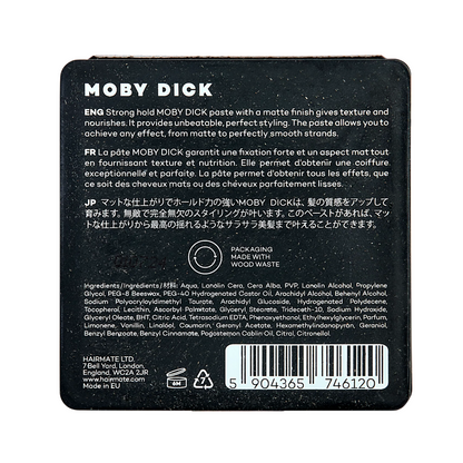 Hairmate Moby Dick A Strong-Fixing Matte Paste For Short Hair 75g-Styling Cream-Beauty and hair supply