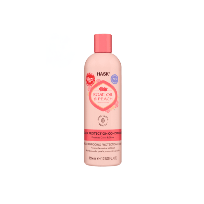 Hask Rose Oil & Peach Color Protection Conditioner 355ml - Beauty and Hair Supply