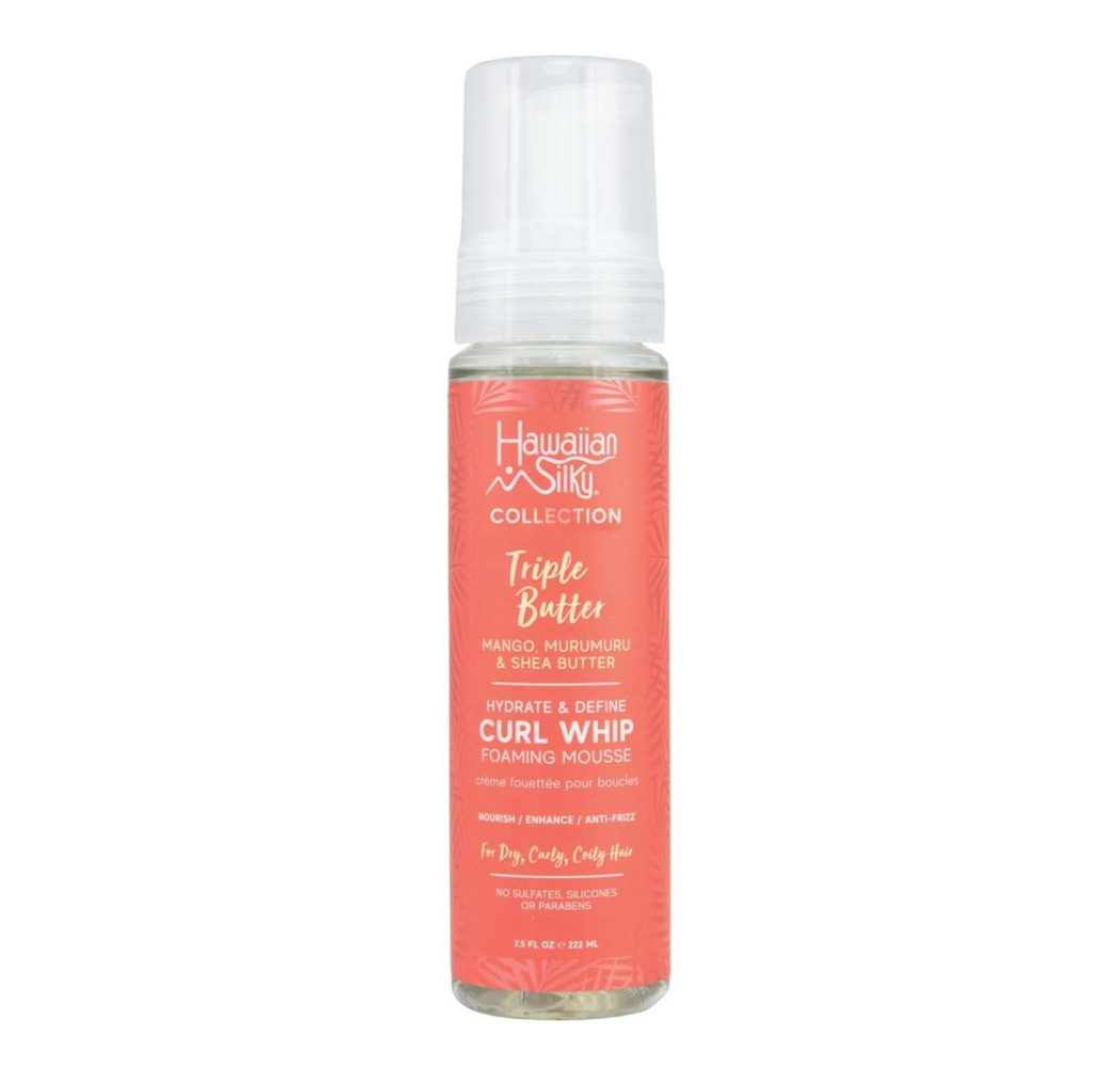 Hawaiian Silky Triple Butter Hydrate &amp; Define Curl Whip Foaming 7.5oz-Styling Mousse-Beauty and hair supply