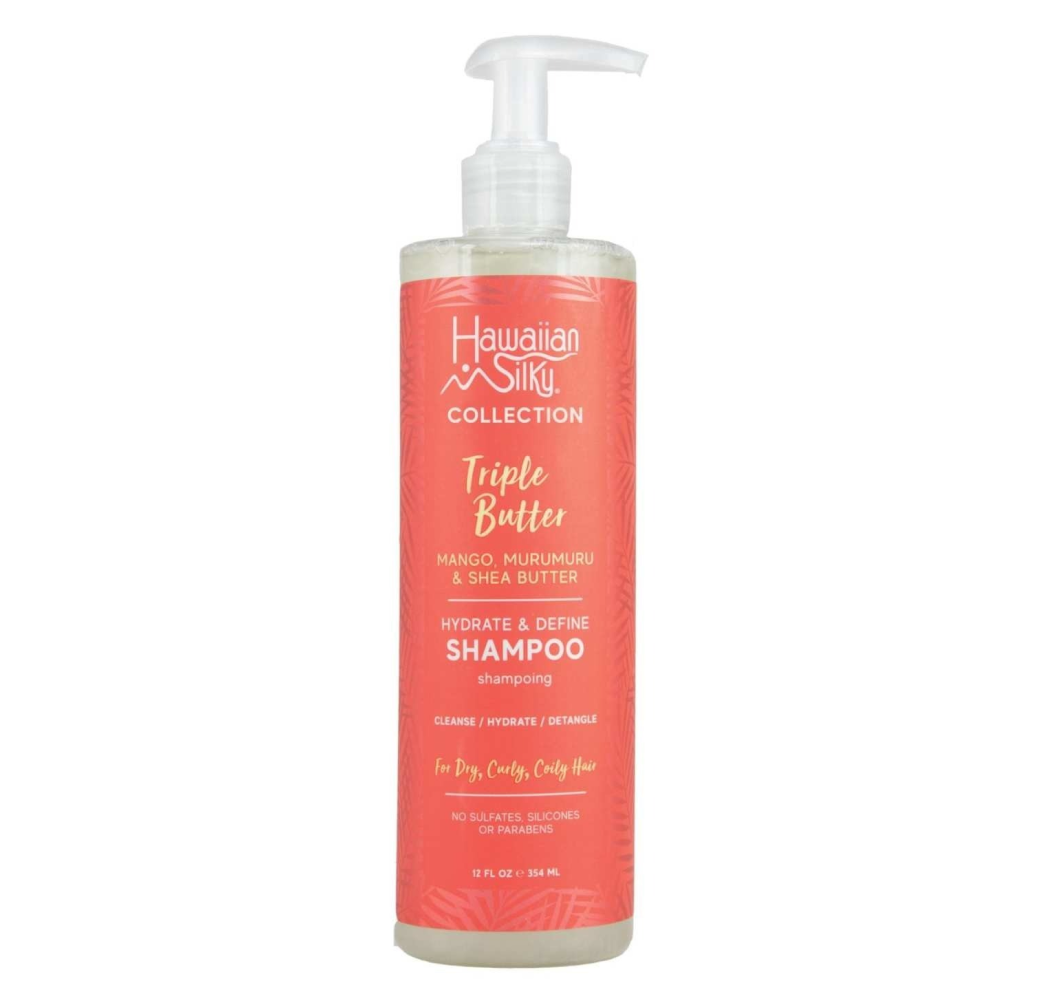 Hawaiian Silky Triple Butter Hydrate &amp; Define Shampoo 12oz-Moisturizing Shampoo-Beauty and hair supply