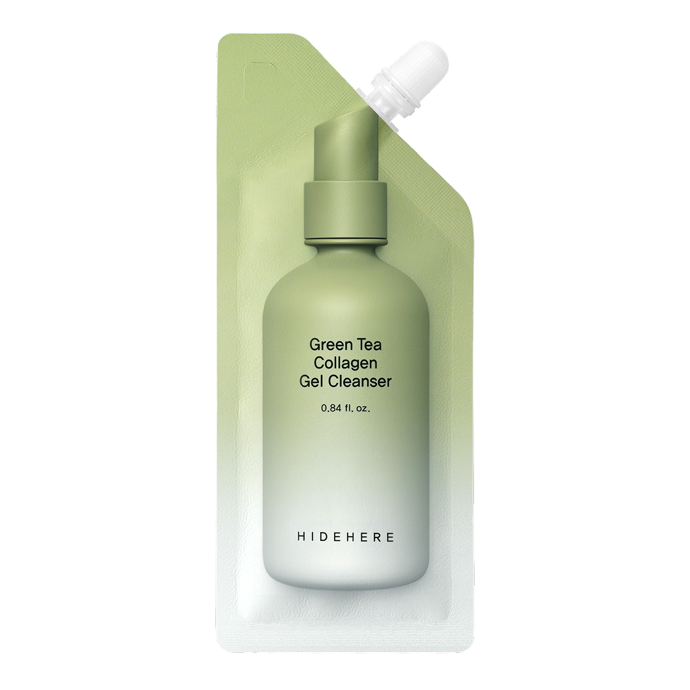 Hidehere Green Tea Collagen Gel Cleanser 25ml-Gel Cleanser-Beauty and hair supply