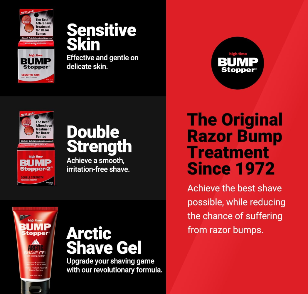 High Time Bump Stopper 2 Double Strength 14.2gm-Razor Bump Elixir-Beauty and hair supply