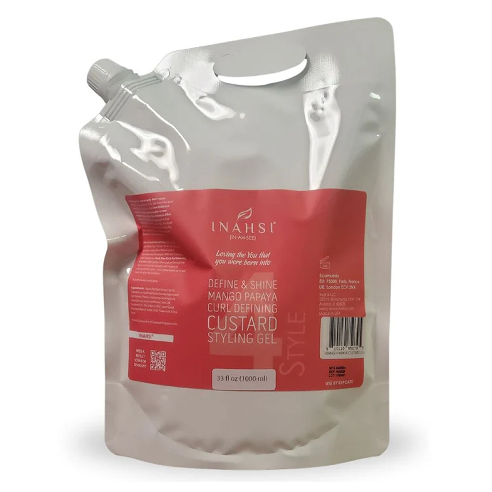 Inahsi Naturals Define &amp; Shine Mango Papaya Curl Defining Custard-Gel-Beauty and hair supply